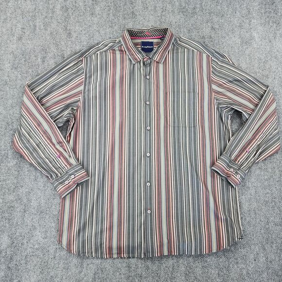 Tommy Bahama Shirt Mens XL Colorful Striped Long Sleeve Casual Career Button Up - Picture 1 of 16